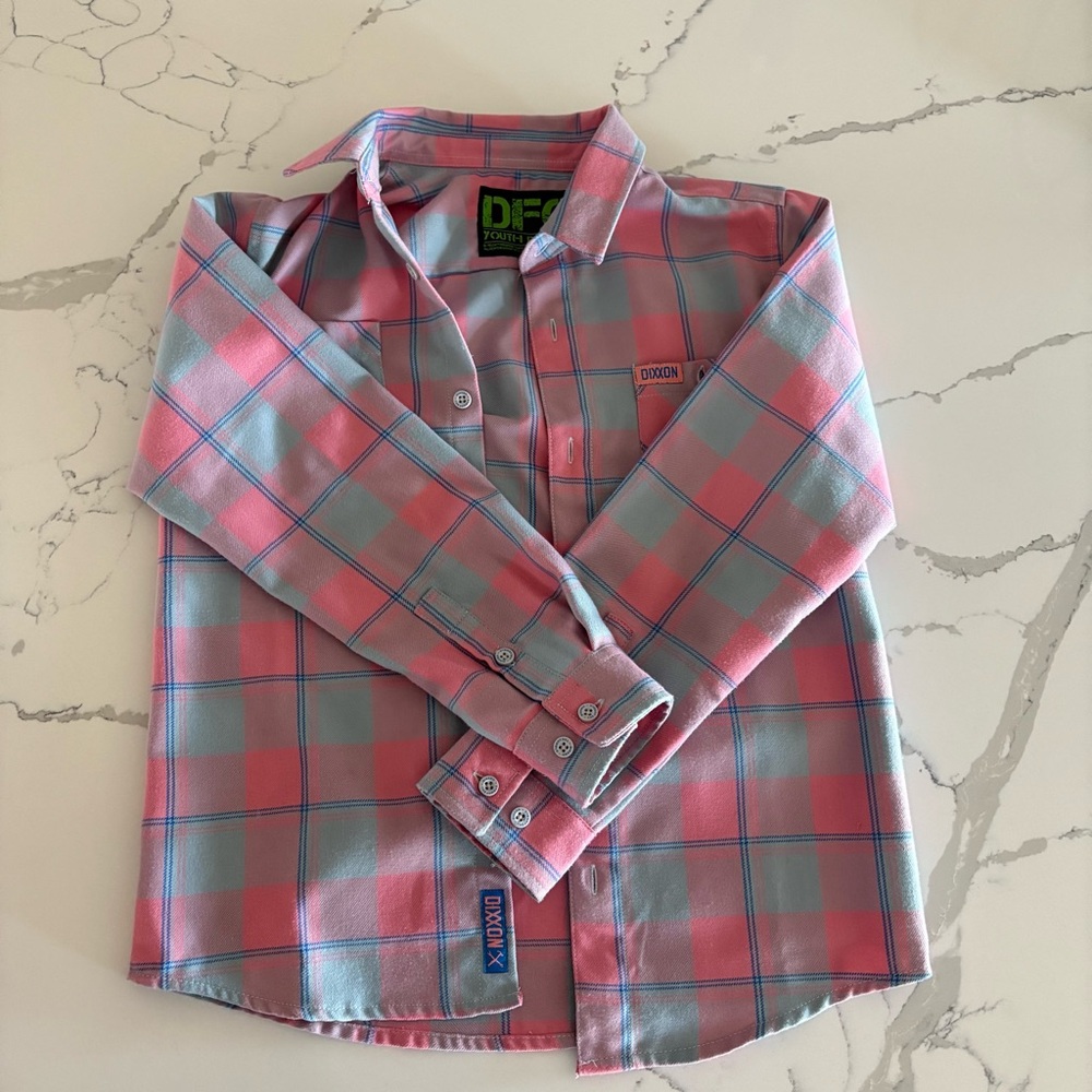 DIXXON Youth Guns N’ Roses WTTJ Flannel - Pink and Gray